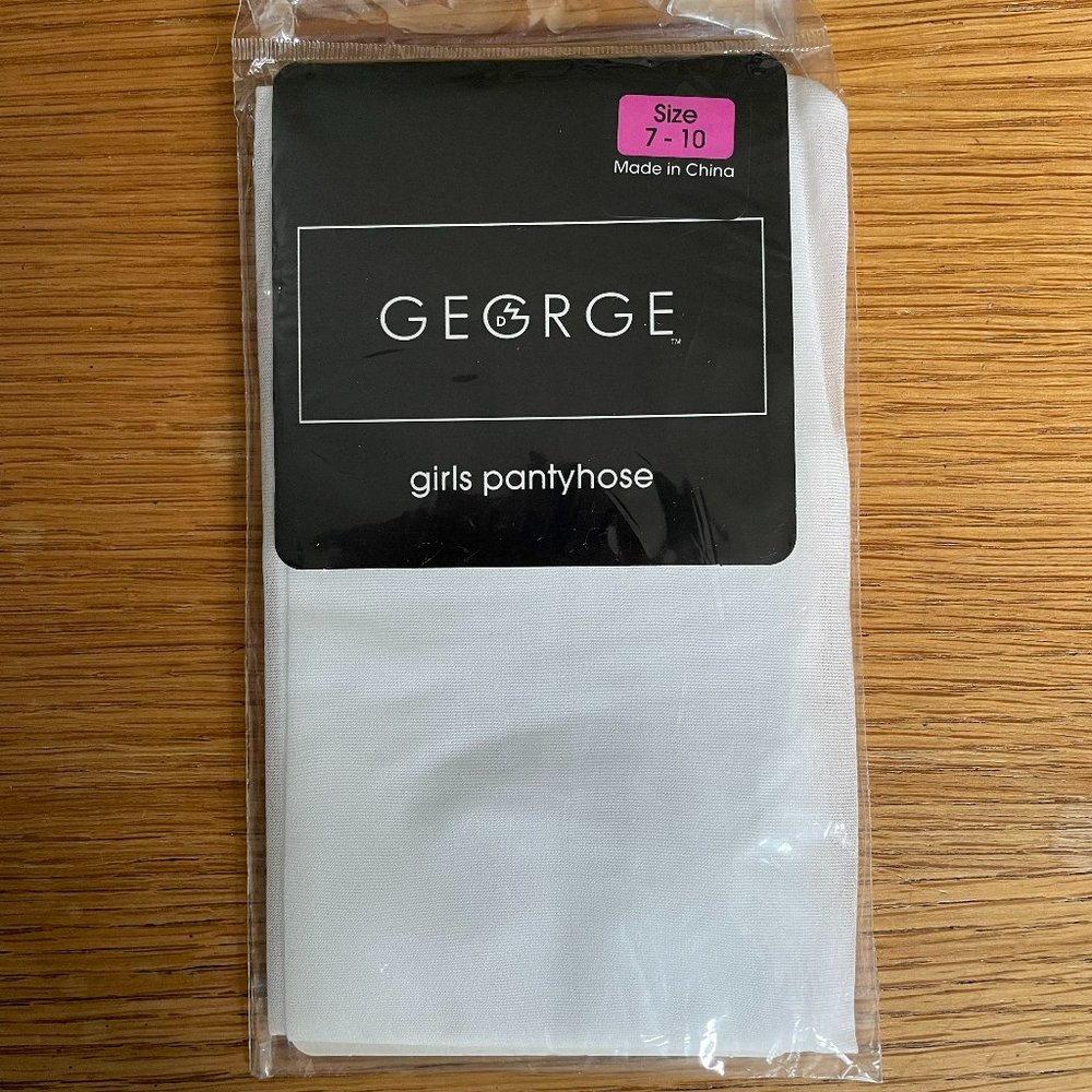 George White Pantyhose Girls Size 7-10 NEW